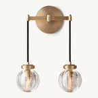 Pearl Carved Inciso Double Wall Sconce