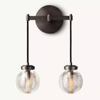 Pearl Carved Inciso Double Wall Sconce