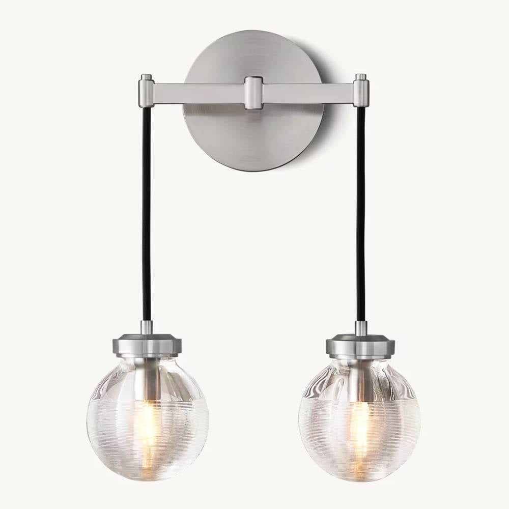 Pearl Carved Inciso Double Wall Sconce