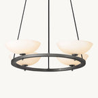 Vernet Porcelain Shade Round Chandelier 36"