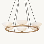 Vernet Porcelain Shade Round Chandelier 48"