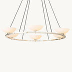 Vernet Porcelain Shade Round Chandelier 60"