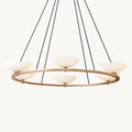 Vernet Porcelain Shade Round Chandelier 60"