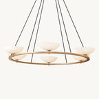 Vernet Porcelain Shade Round Chandelier 60"