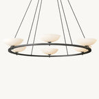Vernet Porcelain Shade Round Chandelier 60"