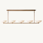 Vernet Porcelain Shade Linear Chandelier 76"