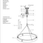 Vouvray Etched Metal Round Chandelier 48"