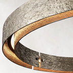 Vouvray Etched Metal Round Chandelier 60"