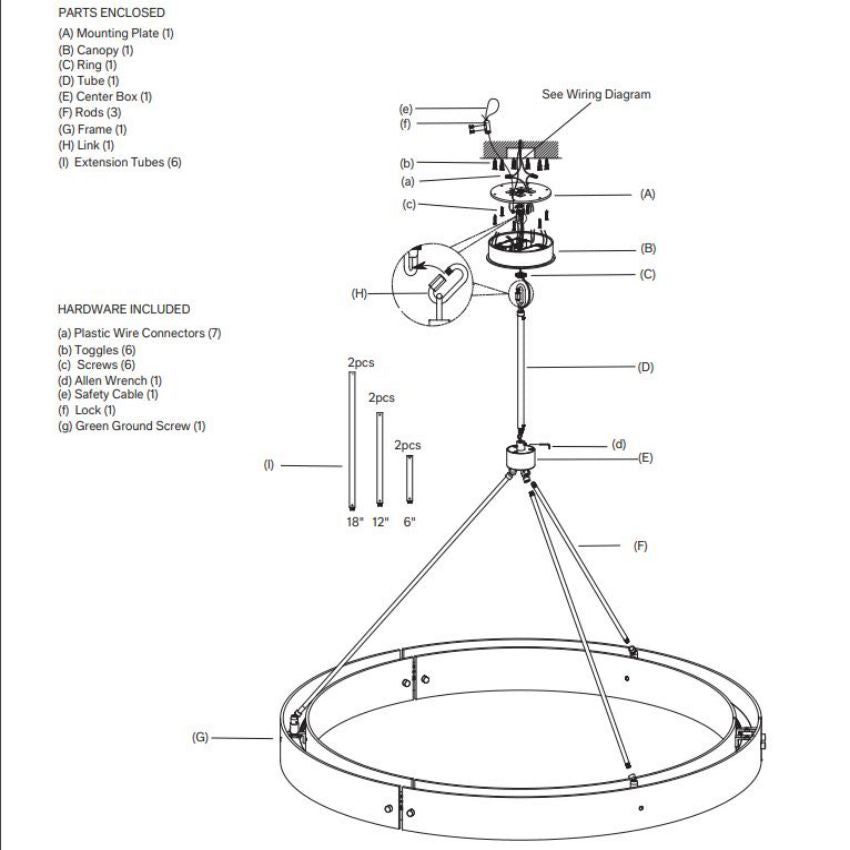 Vouvray Etched Metal Round Chandelier 60"