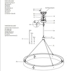 Vouvray Etched Metal Round Chandelier 60"