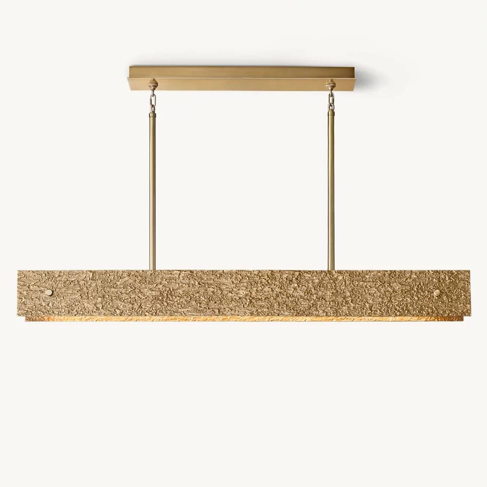 Vouvray Etched Metal Linear Chandelier 54"