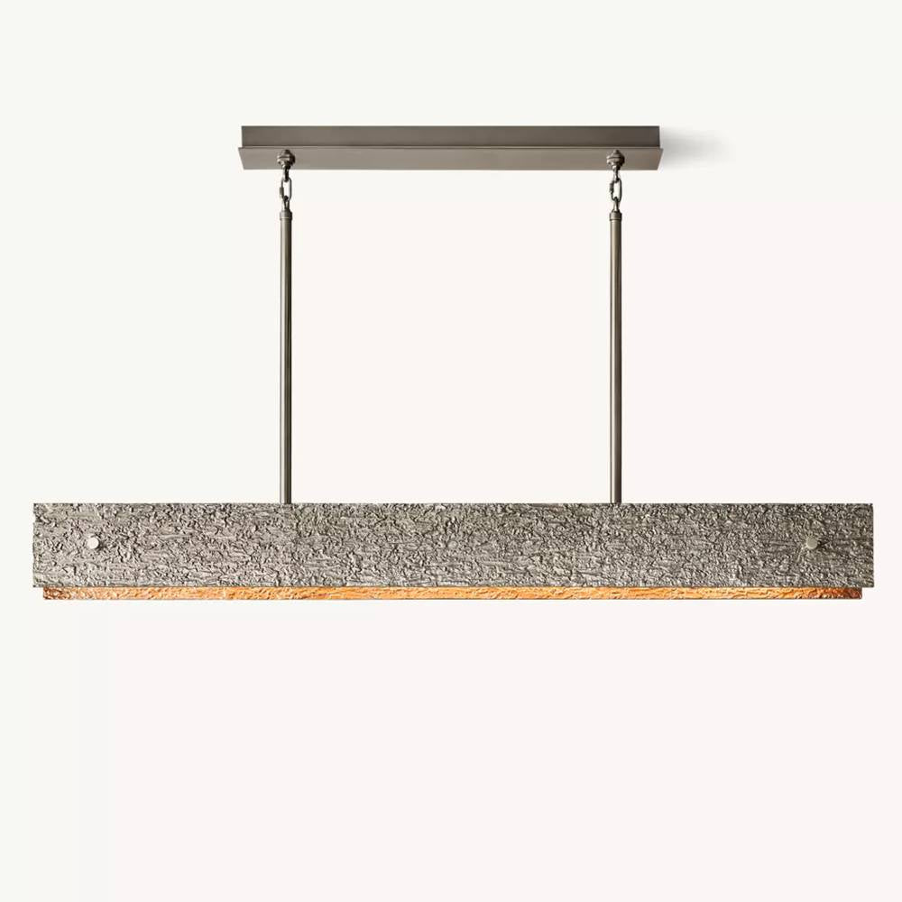 Vouvray Etched Metal Linear Chandelier 54"