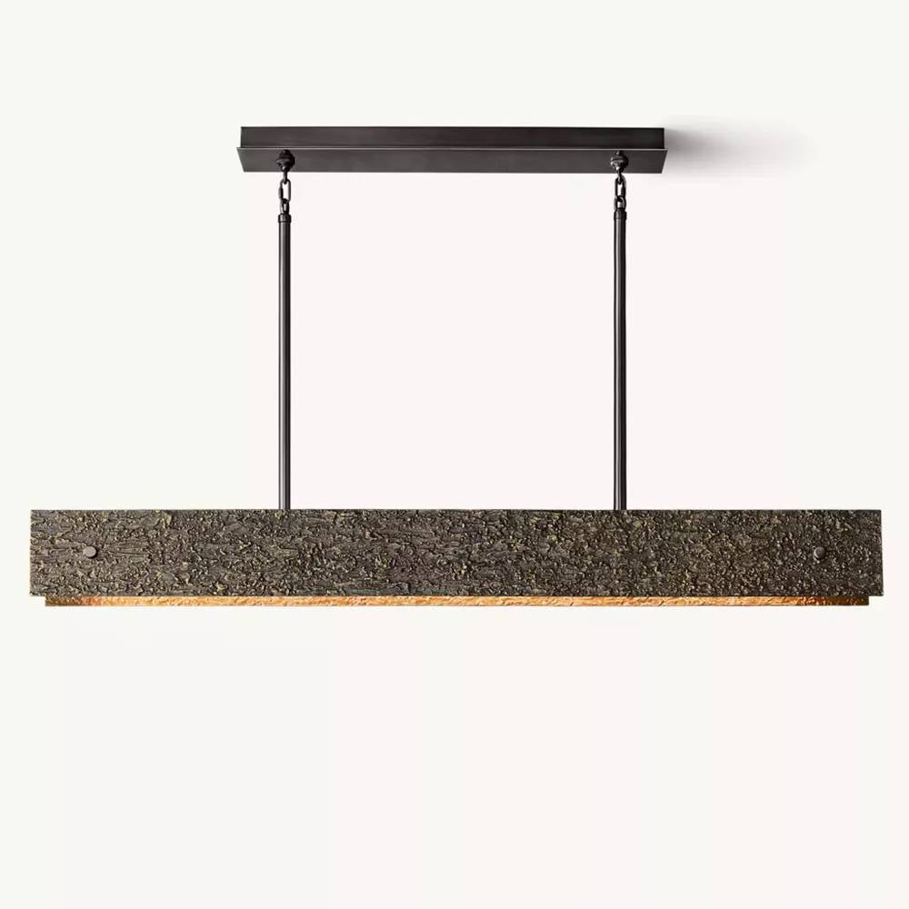 Vouvray Etched Metal Linear Chandelier 54"