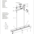 Vouvray Etched Metal Linear Chandelier 72"
