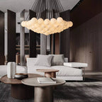 Etoelis Cluster Alabaster Round Chandelier