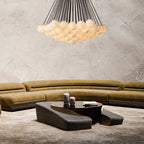Etoelis Cluster Alabaster Round Chandelier