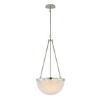 Halver Alabaster Dome Pendant Light