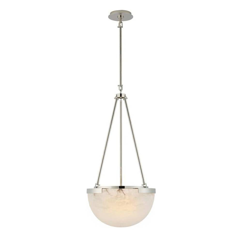Halver Alabaster Dome Pendant Light