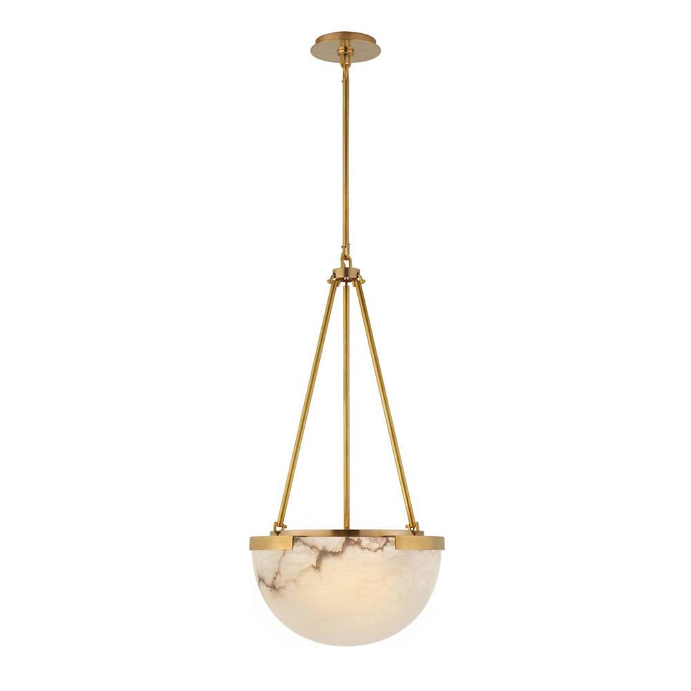 Halver Alabaster Dome Pendant Light