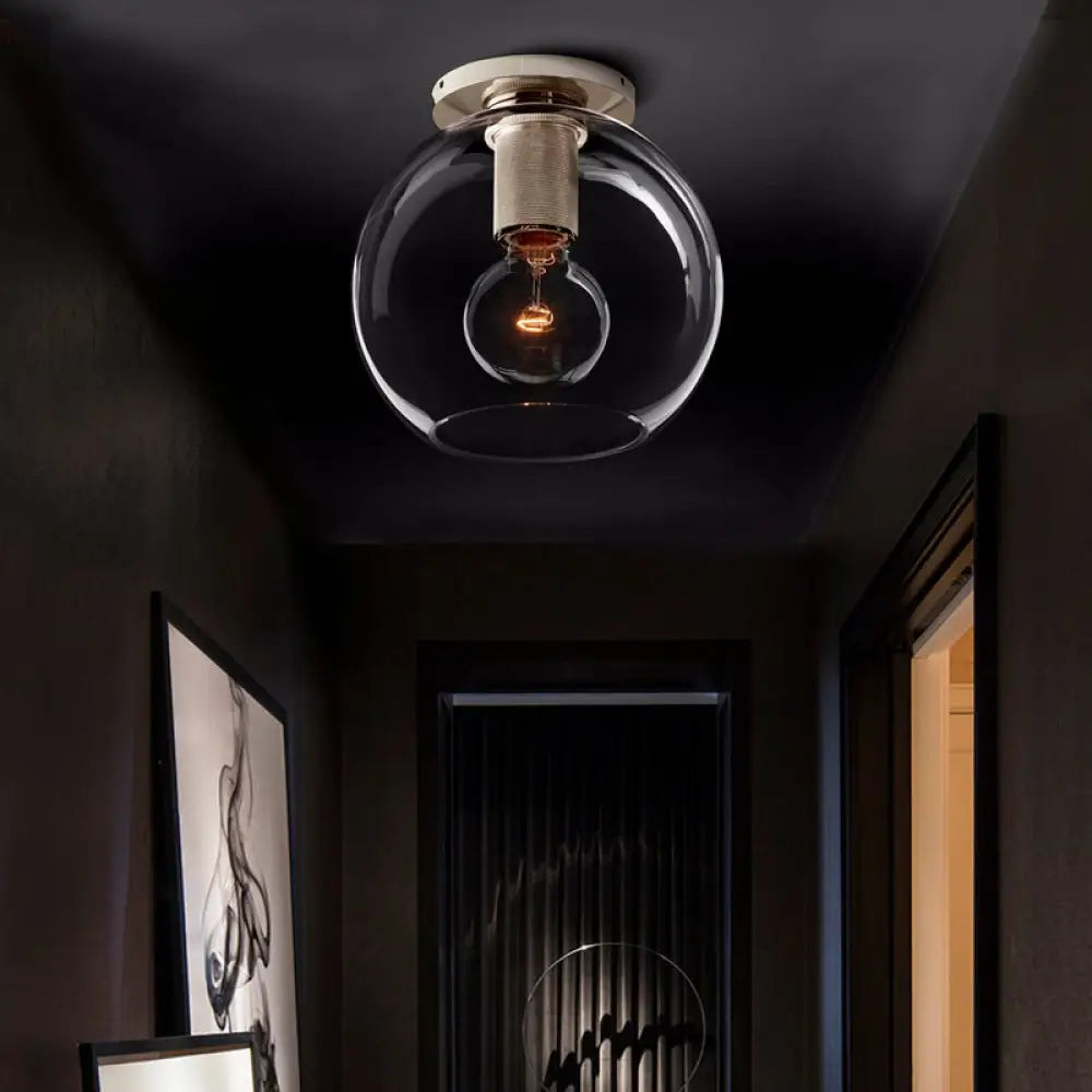 Utilitaire Globe Shade Flush Mount