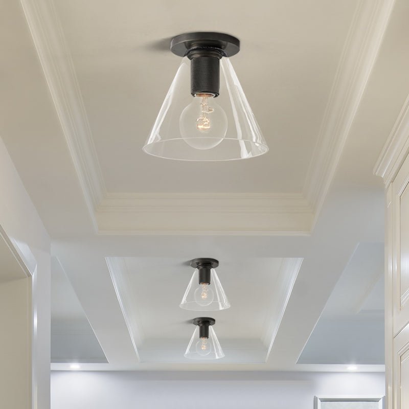 Utilitaire Funnel Shade Flush Mount