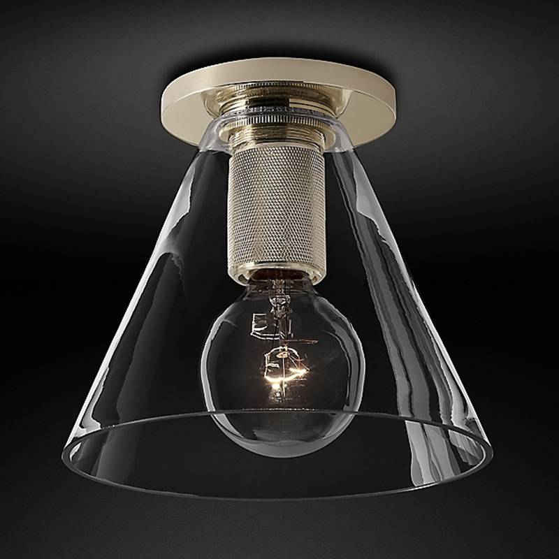 Utilitaire Funnel Shade Flush Mount