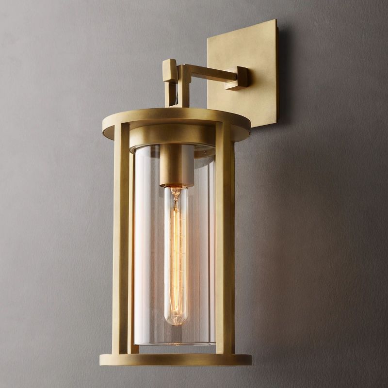 Petrus Structured Glass Round Wall Sconce