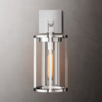 Petrus Structured Glass Round Wall Sconce