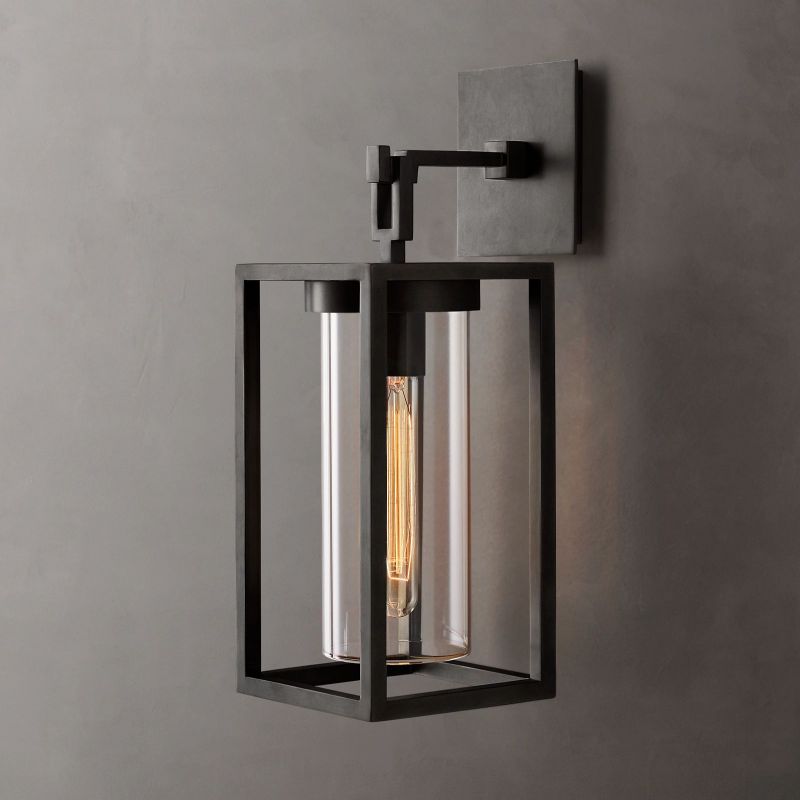 Petrus Structured Glass Square Wall Sconce