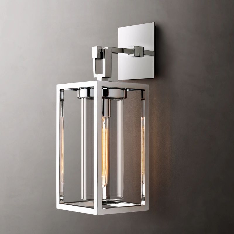 Petrus Structured Glass Square Wall Sconce