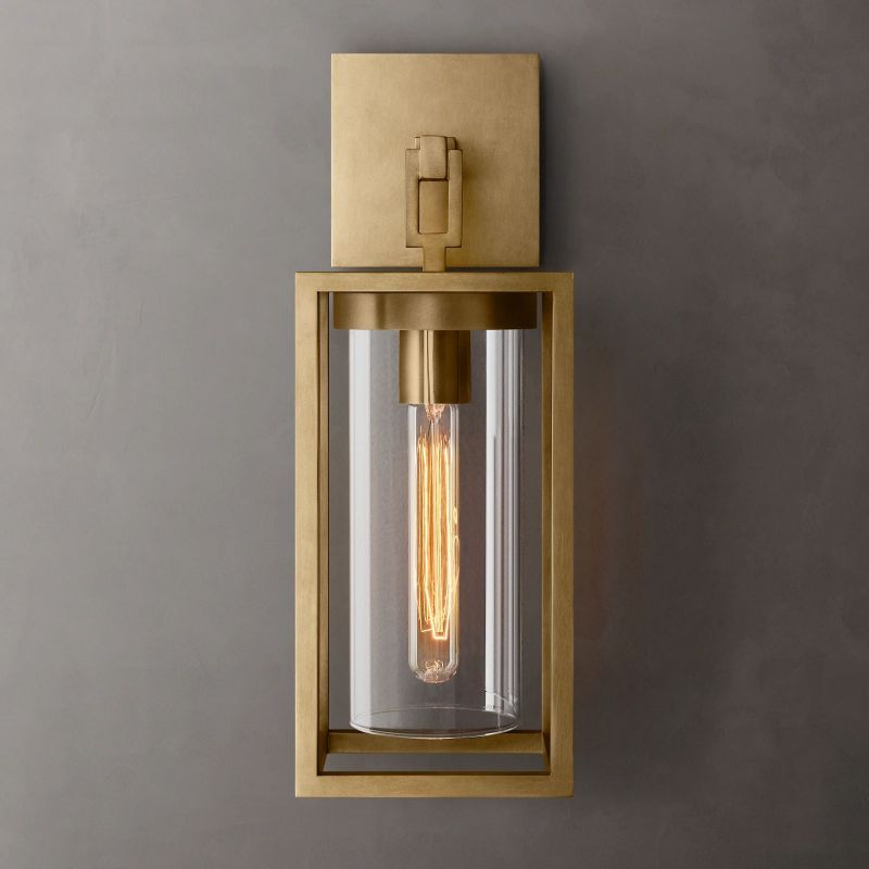Petrus Structured Glass Square Wall Sconce