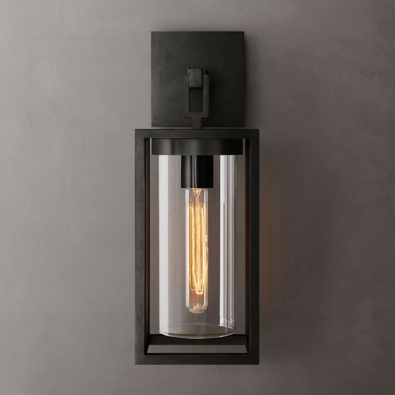 Petrus Structured Glass Square Wall Sconce