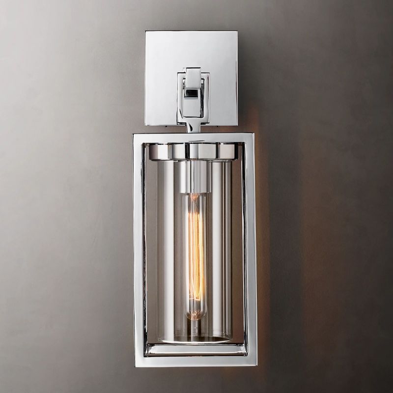 Petrus Structured Glass Square Wall Sconce