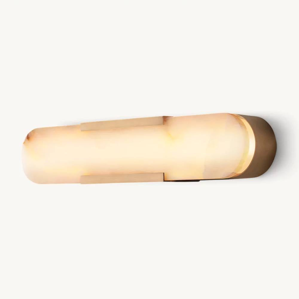 Halver Alabaster Panel Grand Wall Sconce