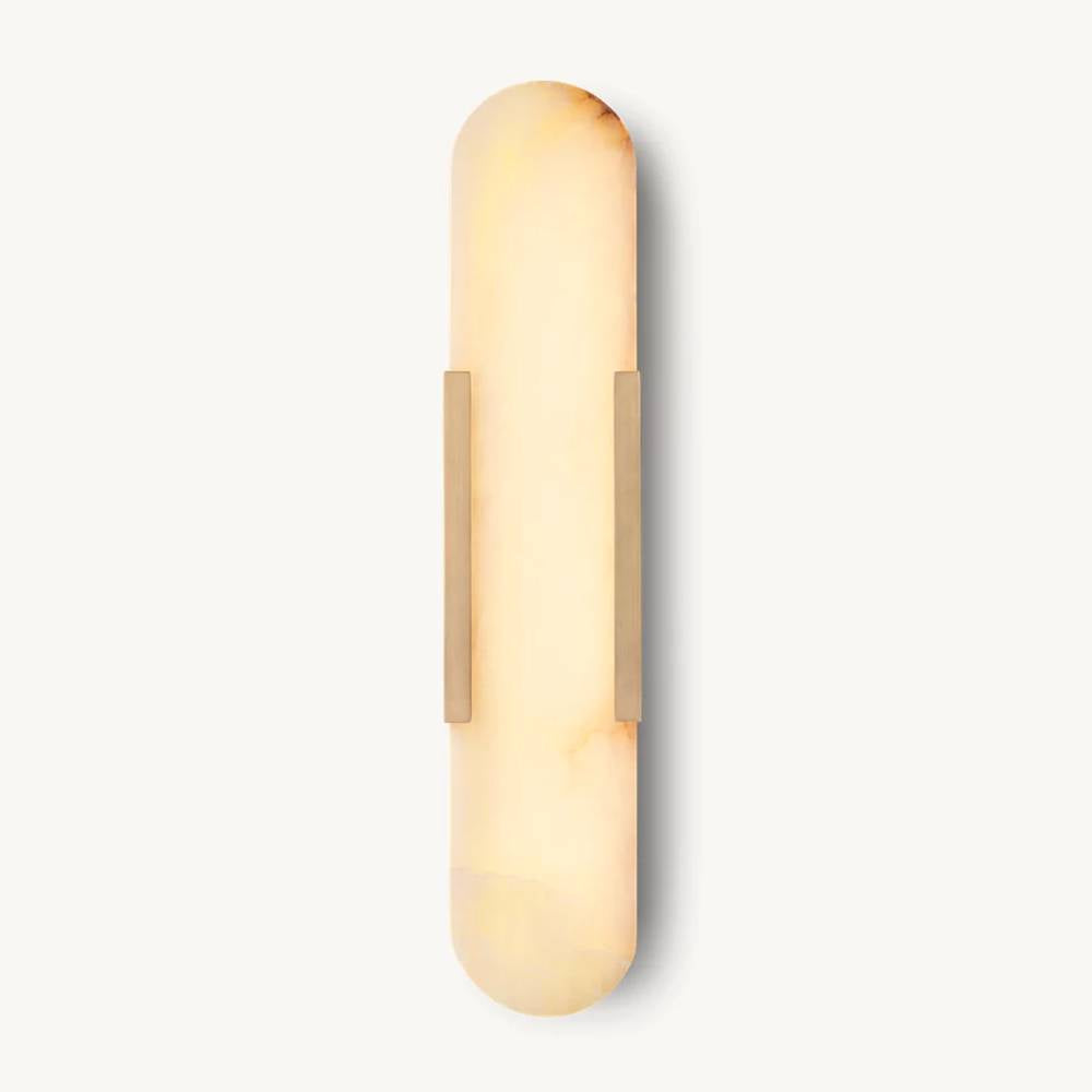 Halver Alabaster Panel Grand Wall Sconce