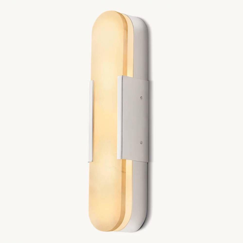 Halver Alabaster Panel Grand Wall Sconce