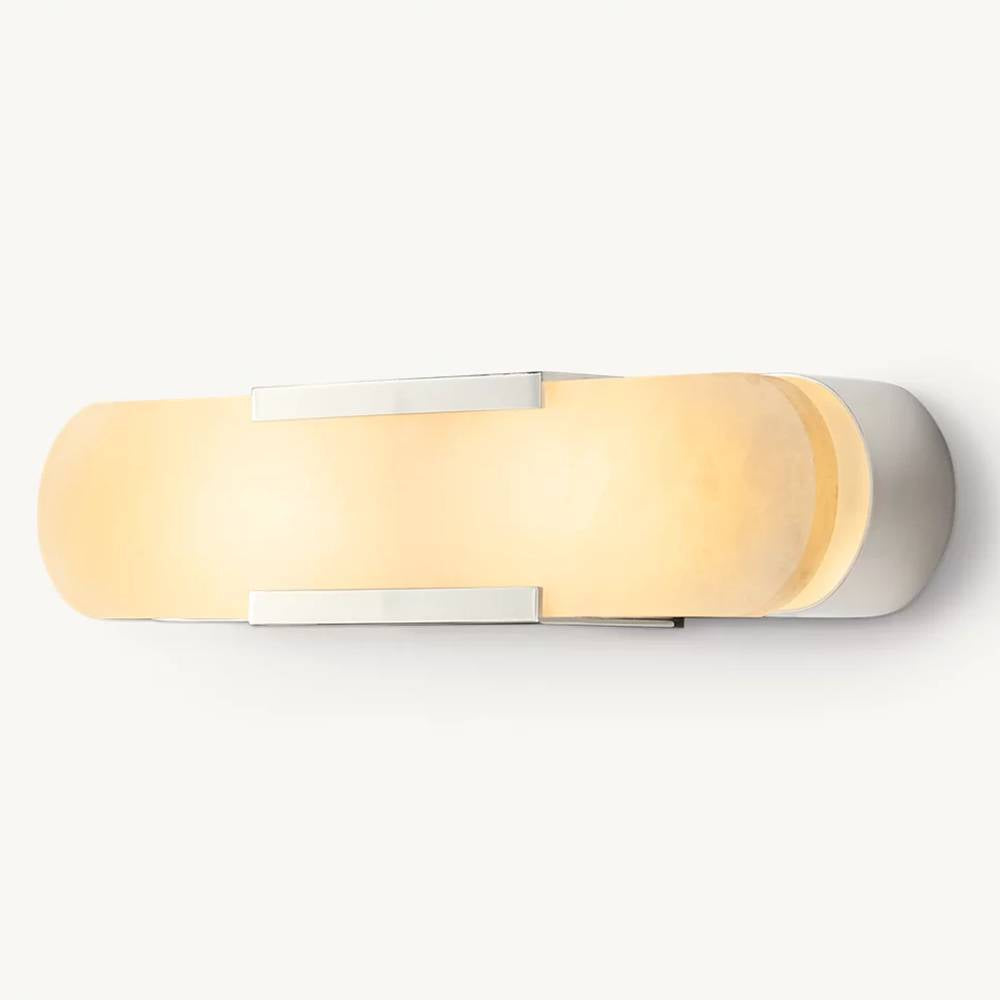 Halver Alabaster Panel Grand Wall Sconce