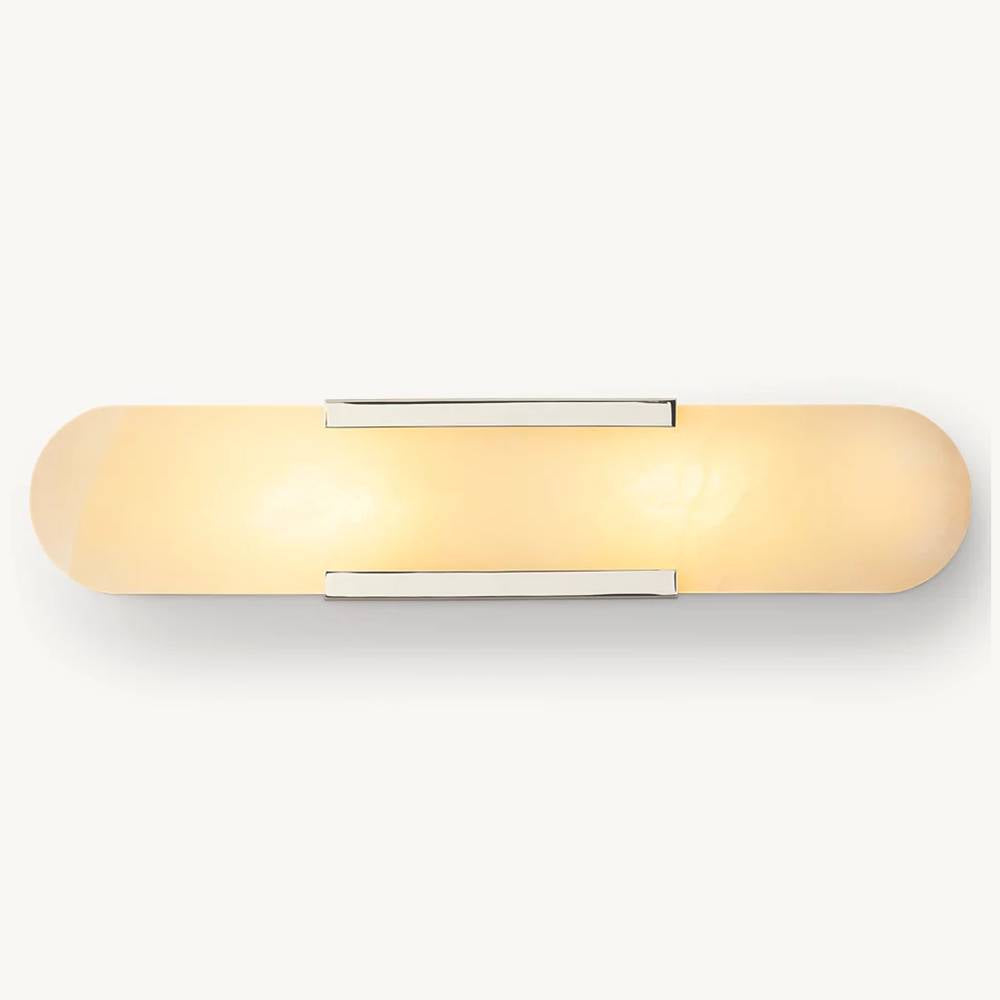 Halver Alabaster Panel Grand Wall Sconce