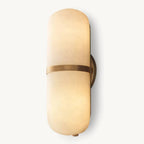Halver Alabaster Panel Pill Wall Sconce