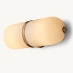 Halver Alabaster Panel Pill Wall Sconce