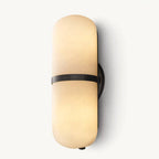 Halver Alabaster Panel Pill Wall Sconce