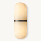 Halver Alabaster Panel Pill Wall Sconce