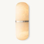 Halver Alabaster Panel Pill Wall Sconce