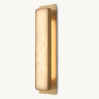 Halver Alabaster Panel Linear Wall Sconce
