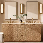 Halver Alabaster Panel Linear Wall Sconce