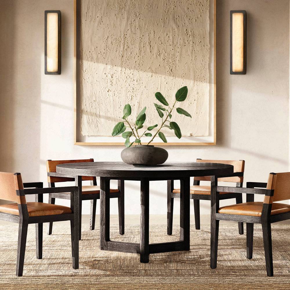 Halver Alabaster Panel Linear Wall Sconce