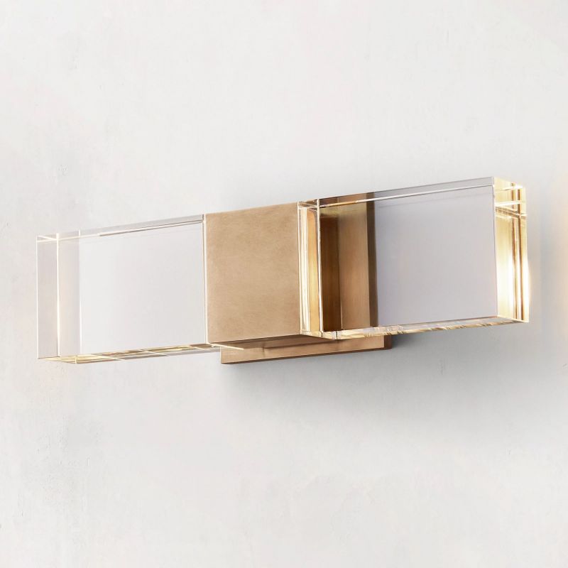 Serra Plane Crystal Linear Wall Sconce
