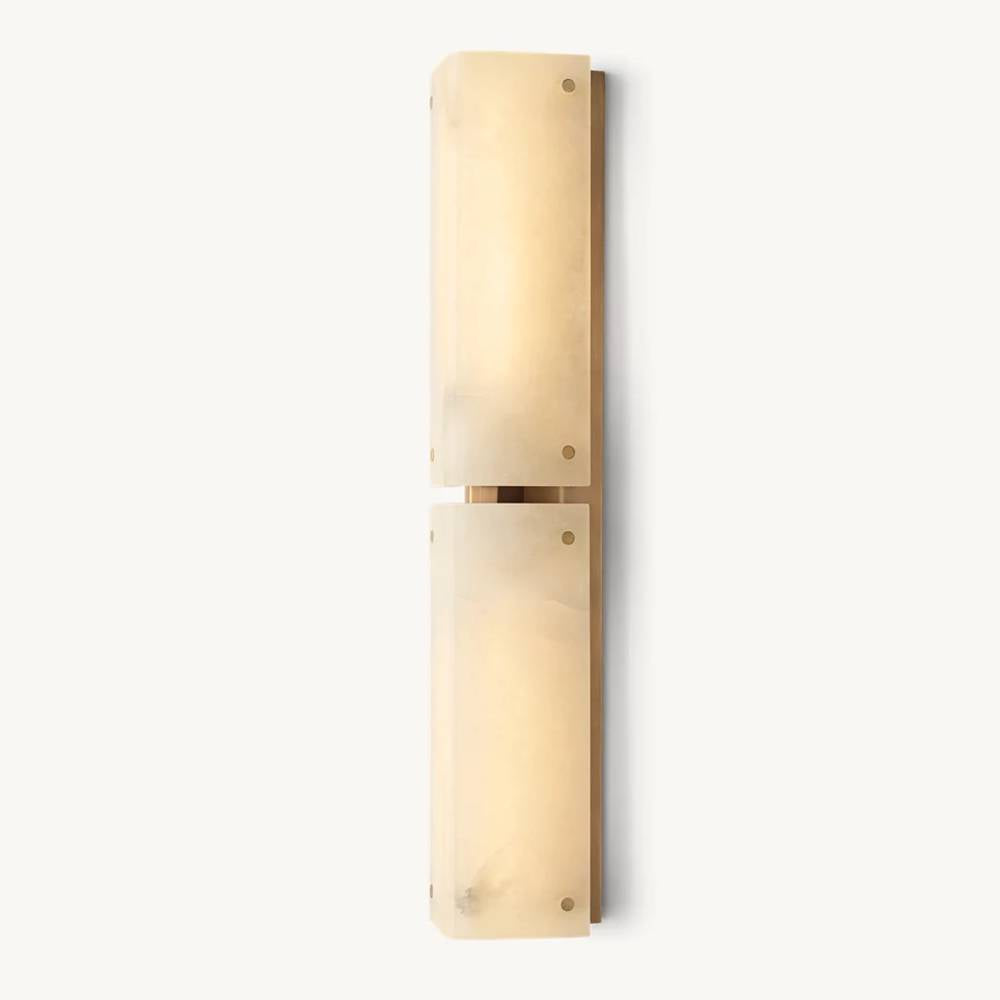 Reynard Stacked Alabaster Double Wall Sconce