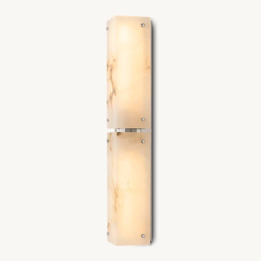 Reynard Stacked Alabaster Double Wall Sconce