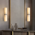 Reynard Stacked Alabaster Double Wall Sconce